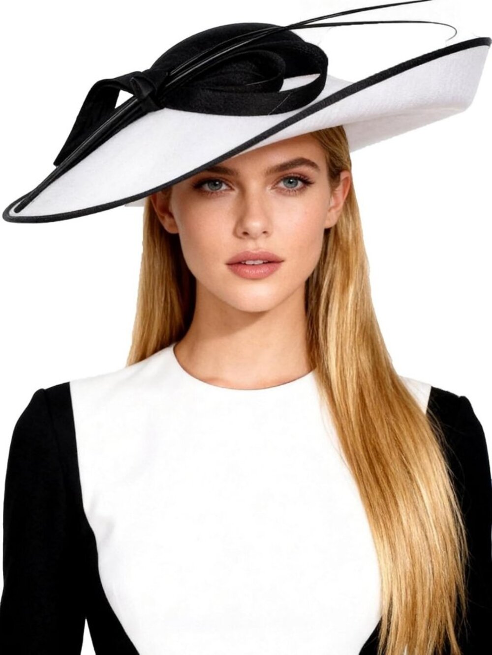 Elegant Wide Brim Fascinator Hat for Women - Perfect for Tea Parties & Events